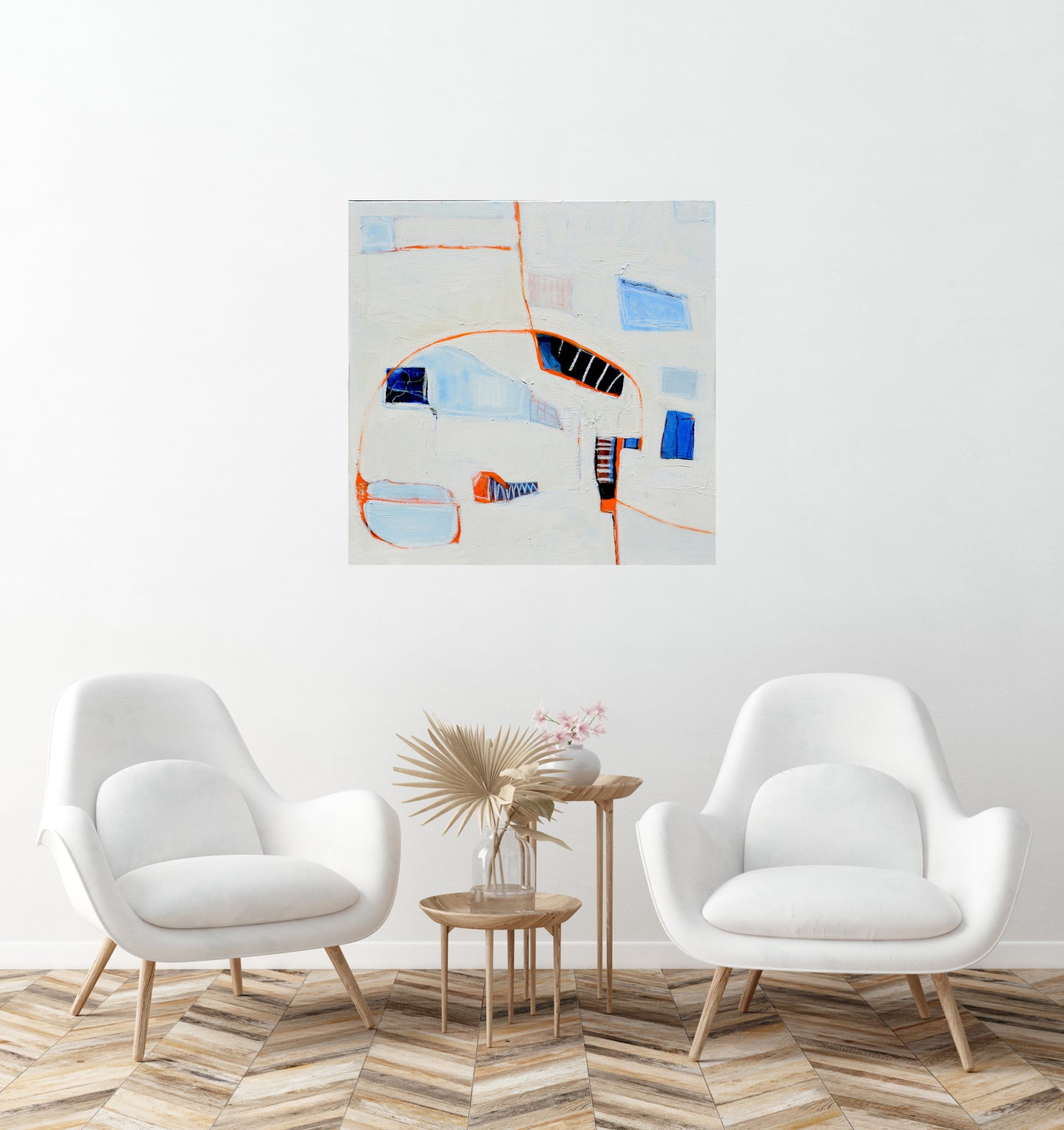 Abstract Art: Transits in Orange #1