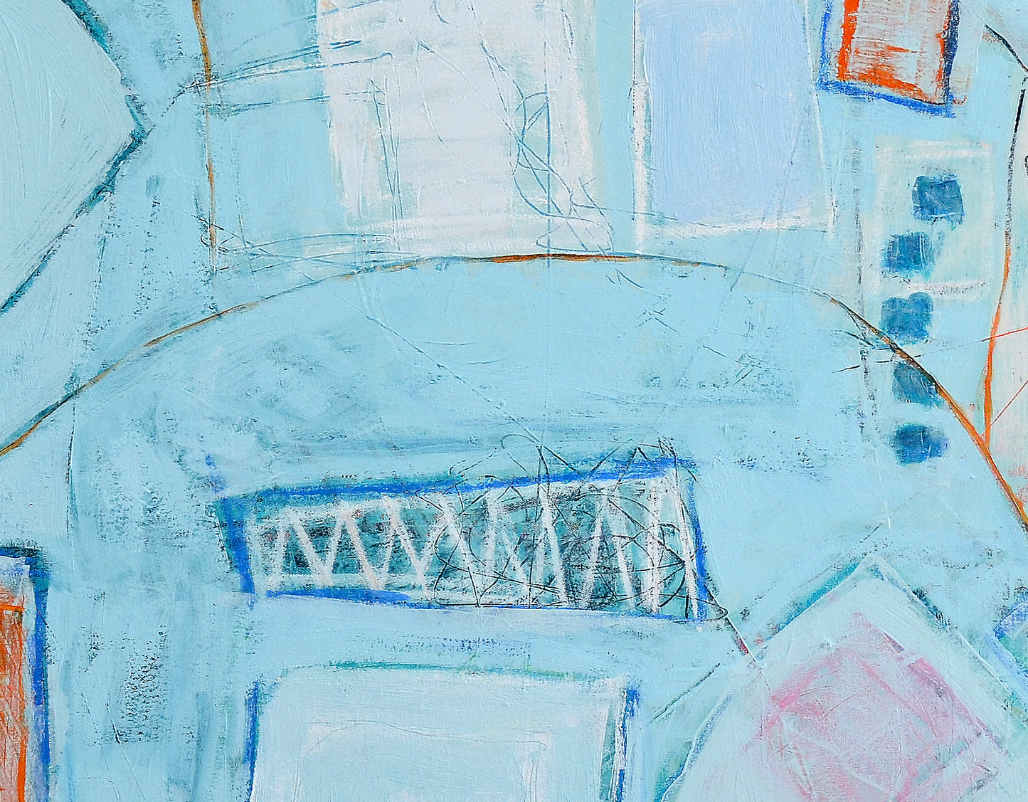 Abstract Art: Bridge Over Blue Water