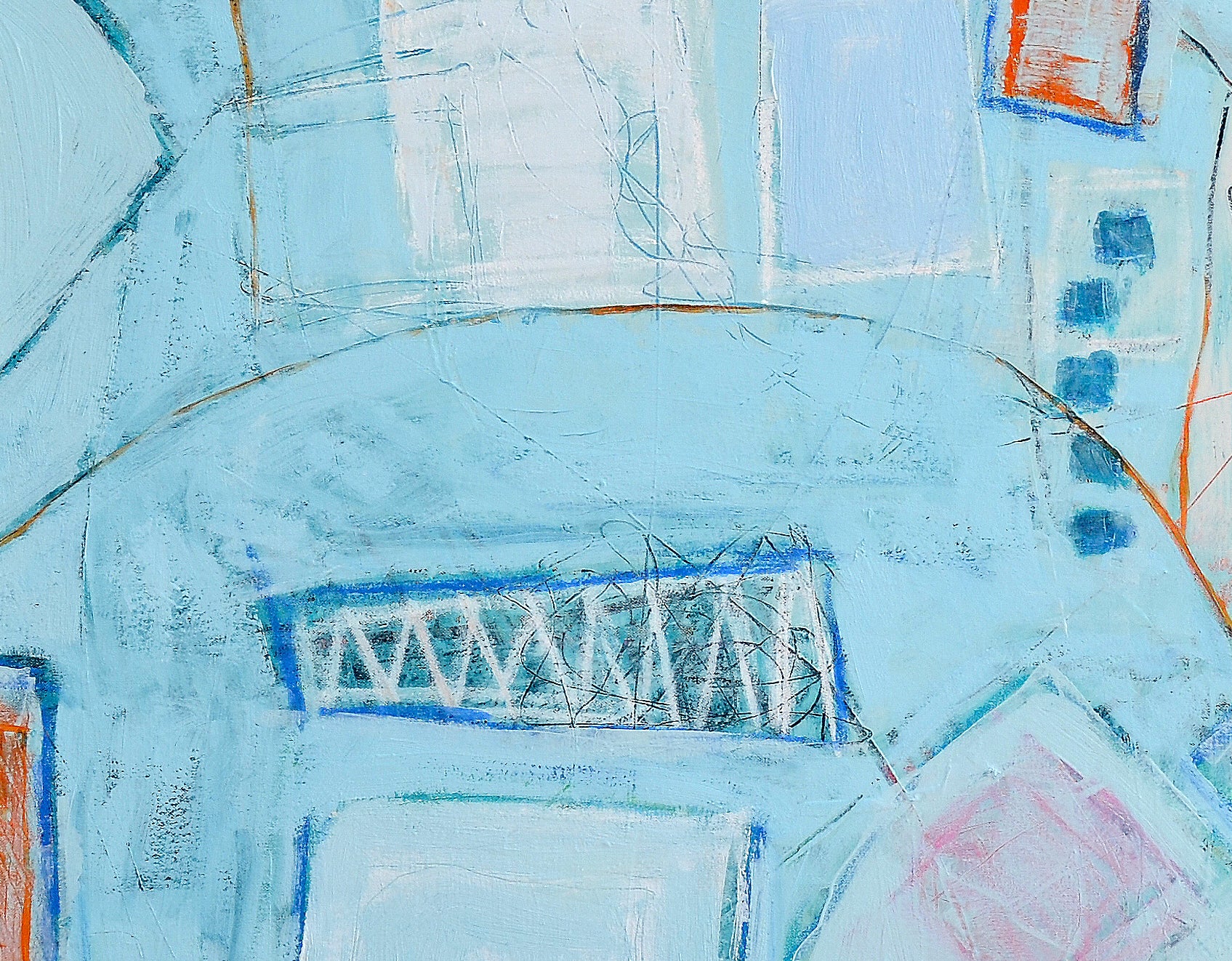 Abstract Art: Bridge Over Blue Water
